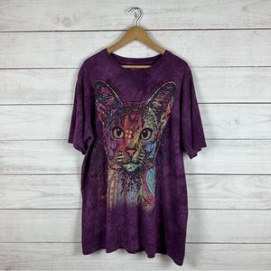 The Mountain Cat Dean Russo Art 2013 Tie Dye T-Shirt XXL